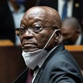 Former South African President Jacob Zuma sits in court during his corruption trial in Pietermaritzburg, South Africa, October 26, 2021. Jerome Delay/Pool via Reuters