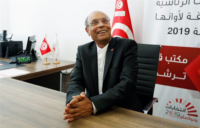 Former Tunisian President Moncef Marzouki submits his candidacy for the presidential election in Tunis, Tunisia 7 August 2019. Reuters/Zoubeir Souissi/File Photo