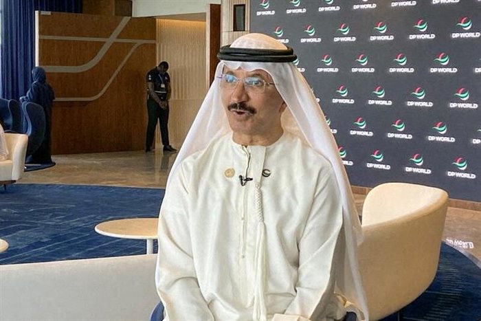 DP World chairperson Sultan Ahmed bin Sulayem speaks during an interview with Reuters on the opening day of Dubai Expo 2020, in Dubai, United Arab Emirates 1 October 2021. Reuters/Abdel Hadi Ramahi