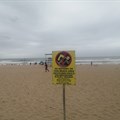 Durban beachgoers continue to swim despite warning signs