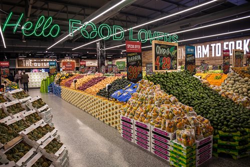 The main feature in Food Lover's Market stores will always be the fresh aisles. In Food Lover's Market Waterfall Ridge, customers are greeted with an LED &quot;Hey Food Lovers&quot; sign.