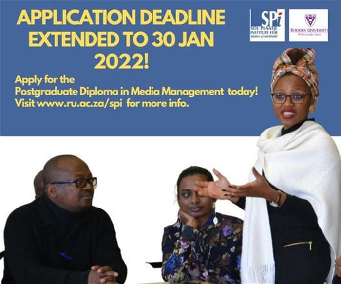 Application deadline for the postgrad Media diploma extended to 30 January 2022!