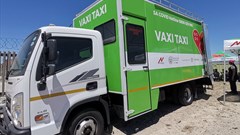 Source: Supplied. The Vaxi Trokkie pictured in Delft.
