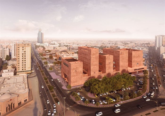 Adjaye Associates is designing the campus of the African Institute in Sharjah, United Arab Emirates.  Image © Adjaye Associates