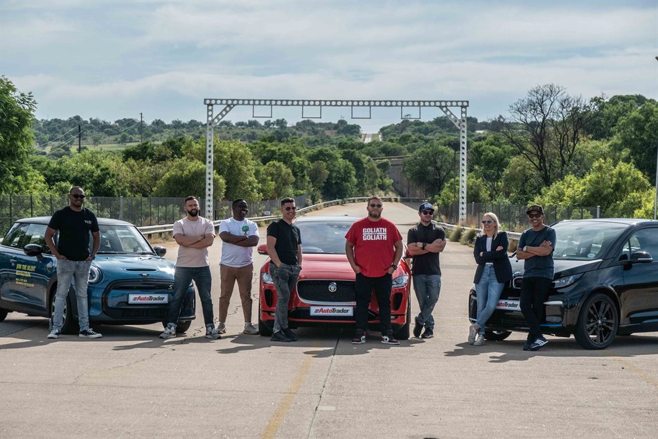 The driving team consisted of respected motoring journalists and South African personalities (l-r) Richard Nwamba, Donovan Goliath, Francisco Nwamba, George Mienie, Jason Goliath, Sean Nurse, Juliette McGuire, Nicholas Goliath.