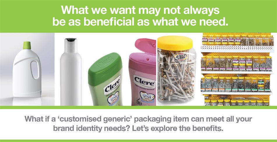 What is 'customised generic packaging'?