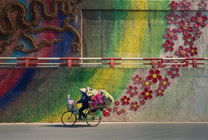 Bike with Flowers by Nguyen Phuc Thanh