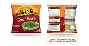 McCain recalls green beans and stir fry products due to &quot;small glass fragments&quot;