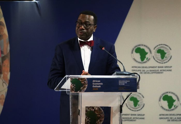 Akinwumi Ayodeji Adesina, president of the African Development Bank Group, attends a meeting of the 2020 African Economic Outlook report in Abidjan, Ivory Coast, 30 January 2020. Reuters/Luc Gnago