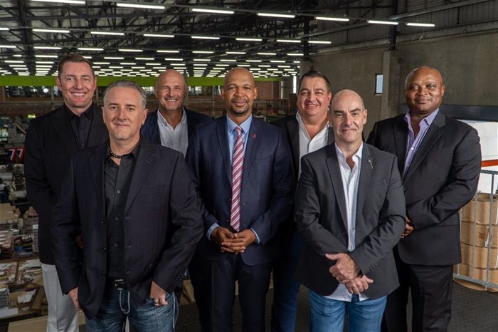 From left to right front: Tim Edmunds: MD, H&A; Trevor Shell: Creative Director, H&A<p>From left to right back: Jacques du Preez: CEO, PMG; Chris Hewitt: MD, H&A; Tshegofatso Sefolo: Chairman, PMG;<br>Johan Scholtz: Financial Director, PMG; Mzi Deliwe: Deputy CEO, PMG