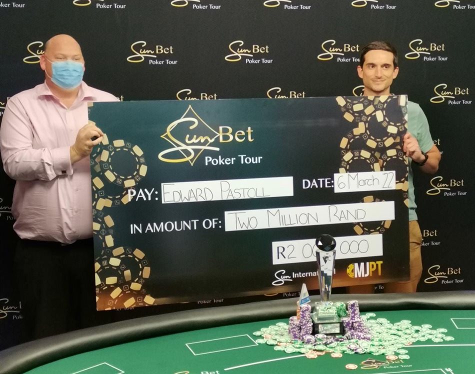 Ed Pastoll, Main Event winner of the Guaranteed R2m first place