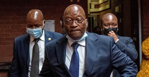 Former South African President Jacob Zuma enters the High Court in Pietermaritzburg, South Africa, 31 January 2022. Jerome Delay/Pool via Reuters/File Photo