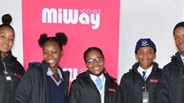 Source: © MiWay [www.miway.co.za/ MiWay]] Some of the young people from the MiWay MiHeart Leaders in the Making mentorship programme at a recent workshop at the MiWay head office in Kosmosdal