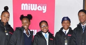 Source: © MiWay [www.miway.co.za/ MiWay]] Some of the young people from the MiWay MiHeart Leaders in the Making mentorship programme at a recent workshop at the MiWay head office in Kosmosdal