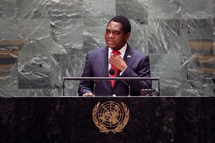 Zambia's President Hakainde Hichilema. Source: Spencer Platt/Reuters