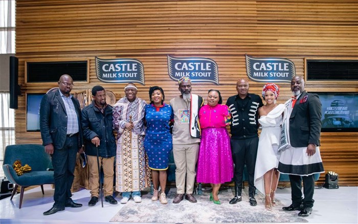 Cultural Stylist – Dondada, National House of Traditional & Khoisan Leaders - Nkosi GB Matanzima, African Historian – Prince Zoza Shongwe, Pastor Katlego Mogase, Gogo Dineo Ndlanzi, Bishop Joshua Maponga, Castle Milk Stout Brand Manager – Khensani Mkhombo, Contralesa Chairperson of Select Committee on Petitions and Executive Undertakings, Zolani Mkiva, Sangoma & Certified African doctor – Mpho Wa Badimo, TV Personality – Nimrod Nkosi and Musician – Ntate Stunna during Castle Milk Stout Imbizo Ancestors Day Panel Discussion at The Venue in Sandton Morningside