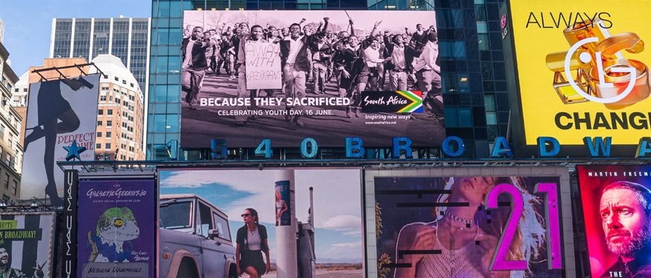 SA Tourism celebrates Youth Day with digital campaign in Times Square