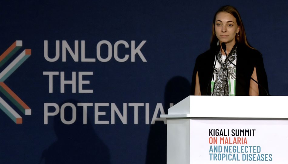 Roxanne Boyes, strategy director and regional sustainability lead for dentsu Africa, at the Kigali Summit on Malaria and Neglected Tropical Diseases in Rwanda