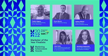 Supplied. The five finalists in the 2022 Marketing Achievement Awards’ (MAA) Marketer of the Year Award
