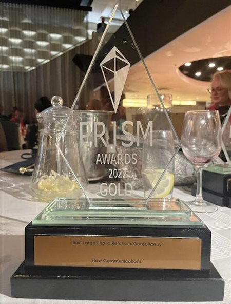 Flow Communications wins Best Large PR Agency at the 2022 PRISM awards