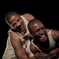 Image supplied: Buhle Qinga and Sivuyile Dunjwa in Four Fathers: Bananas for the Baboons