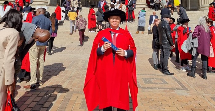 Source: Supplied. Dr Peter Hsu, a nephrologist who practises at Netcare Milpark Hospital, was awarded his PhD following his completion of the largest known study on cardiovascular risk in chronic renal patients to date in South Africa.