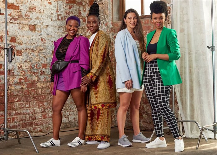Dynamic SA female personalities, from left, Rhea Blek, Chesty M, Keziah Searle and Tokelo Motsepe, in their Bata sneakers as part of the brand’s #SuitYourSneakers campaign this Women’s Month