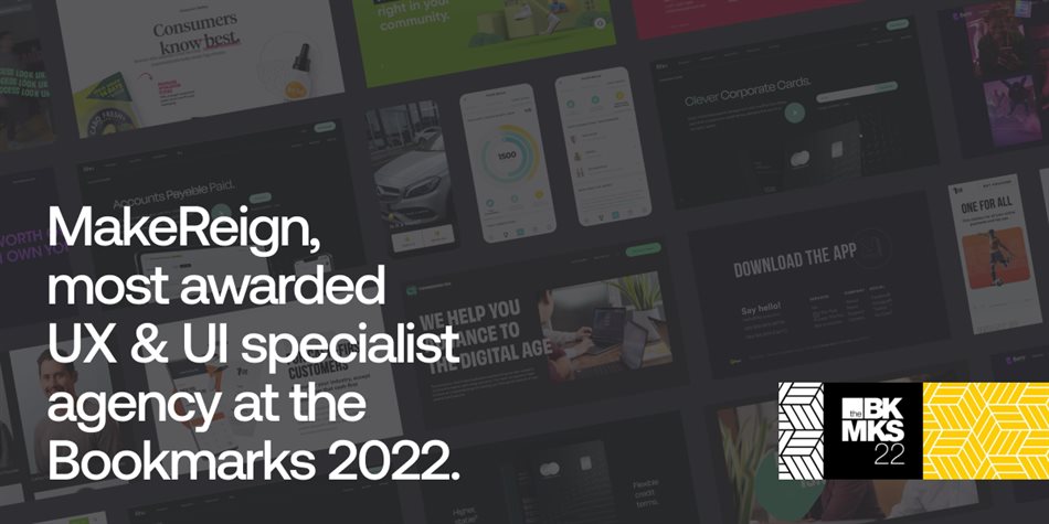 MakeReign: The most awarded specialist UX/UI agency at the Bookmarks