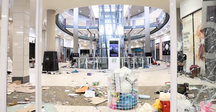 Image: A view shows damage inside a shopping mall following protests that have widened into looting, in Durban, South Africa 13 July 2021, in this screen grab taken from a video. Courtesy Kierran Allen/via Reuters