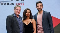 Image supplied. 2022 AdFocus chair Faheem Chaudhry (right) with 2020/21 AdFocus jury chair, Tumi Rabanye (centre) and Rob Rose, FM editor (left)