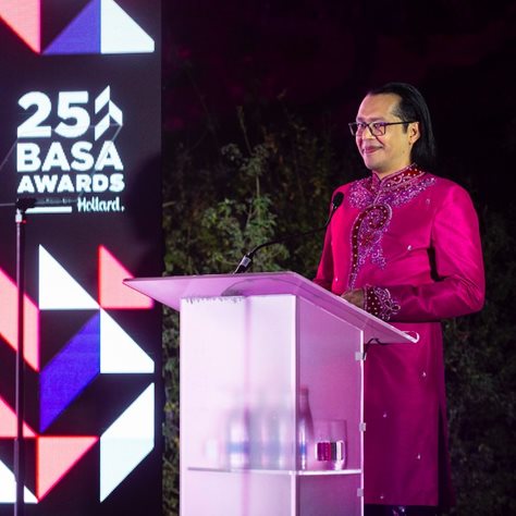 Basa CEO Ashraf Johaardien at the 25th Basa Awards. Image by Theana Breugem