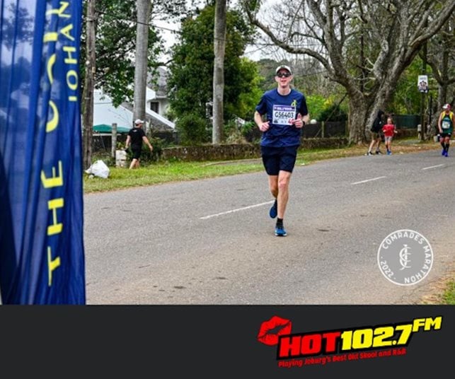 Hot 102.7FM presenter puts body on the line to raise money for charity at Comrades