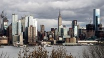 Source: Reuters/Jeenah Moon. A view of the New York City skyline of Manhattan and the Hudson River.