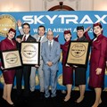 Qatar Airways winning the “Airline of the Year” Award by Skytrax for the seventh time