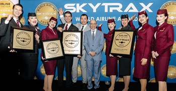 Qatar Airways winning the “Airline of the Year” Award by Skytrax for the seventh time