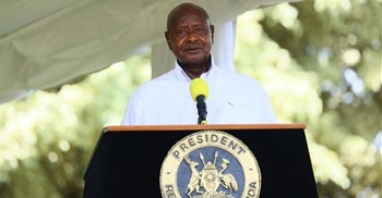 Source: Reuters. Ugandan President, Yoweri Museveni attends a news conference following talks with Russian Foreign Minister Sergei Lavrov in Entebbe, Uganda July 26, 2022.