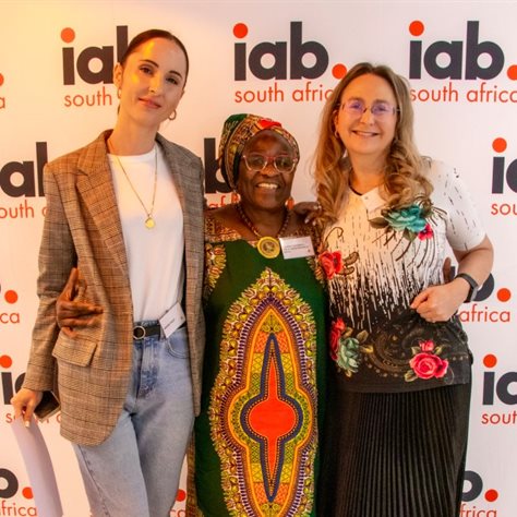 Simone Frost, IAB SA Connected Womxn Digital Shaper of the Year, Lulama Makhubela, managing director at African Research House, and Candice Goodman non executive director at the Direct Marketing Association of South Africa (DMASA)