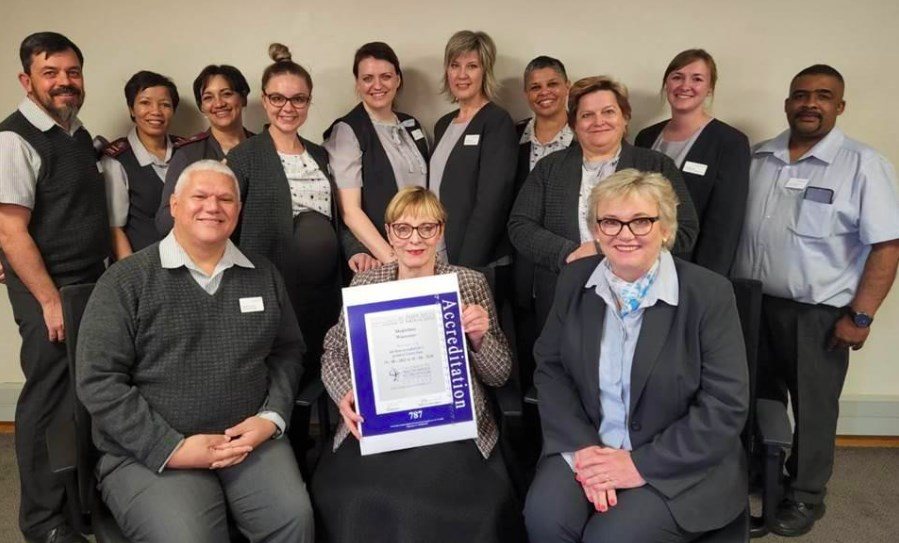 A proud team… Mediclinic Worcester receives a sixth accreditation award from Cohsasa CEO, Jacqui Stewart (holding the certificate). She congratulated the diligent team that made the prestigious four-year award possible.<p>Back row: Gys Mostert, human resource business partner; Gina Pietersen-Olivier, unit manager: Medical; Shamila Daniels, unit manager: ICU; Jeanine Smit, hospital secretary; Johandi Le Roux, unit manager: Obstetrics; Anrietta Smit, patient experience manager; Claudette Taylor, unit manager: Surgical; Johanna Webster, patient safety and infection prevention control manager; Monique Els, learning and development facilitator and Johann Fransman, technical manager.<br>Front row: Jacques van Wyk, hospital general manager; Jacqui Stewart, CEO Cohsasa; Suné Kilian, nursing manager.