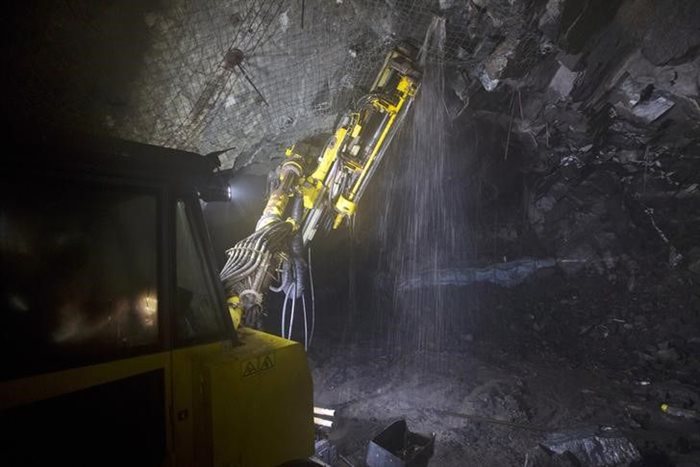 Drilling operations at a depth of 516m below the surface at the Chibuluma copper mine in the Zambian copperbelt region. Source: Reuters/Rogan Ward
