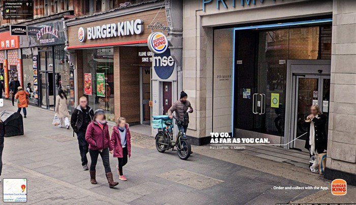 'You can order a Whopper to go, but you won't take it too far' Burger King says in its latest print campaign