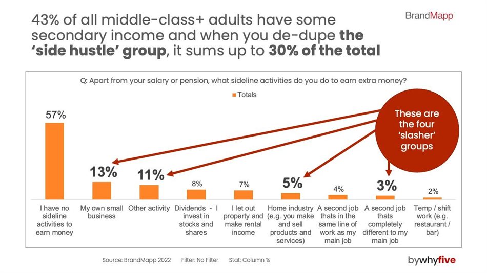 Side-hustlers and slashers on the rise in SA middle class