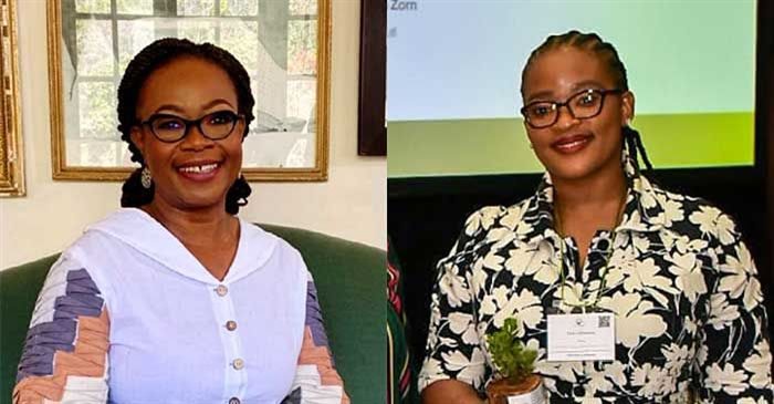 L-R: Zingisa Motloba, founder and MD of Alchemy Africa and an advisory committee member of the IUCN, and Gabi Mkhatswa, senior manager for climate change and sustainable development at Eskom