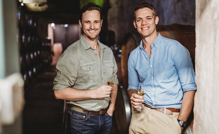 Brin Kushner and Gerrit Wagener, Rhino Whisky founders. Source: Supplied