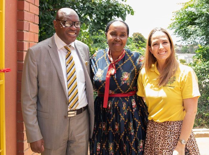 Dep of Education Circuit Manager, Rev DE Thusi; Headmistress, Mrs ET Mncwabe and Ros Toerien, CEO and founder of The LEARN Project