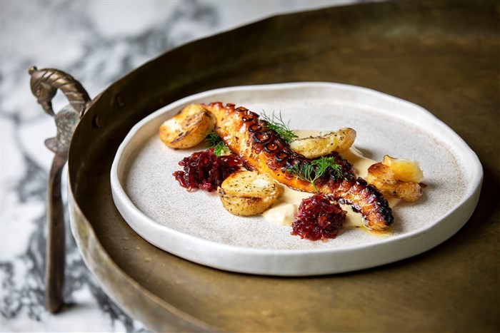 Image supplied: Coal-grilled octopus