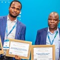Image supplied. Felix Abely (L) and Joseph Sandu (R), Best Fintech Journalists of the Year
