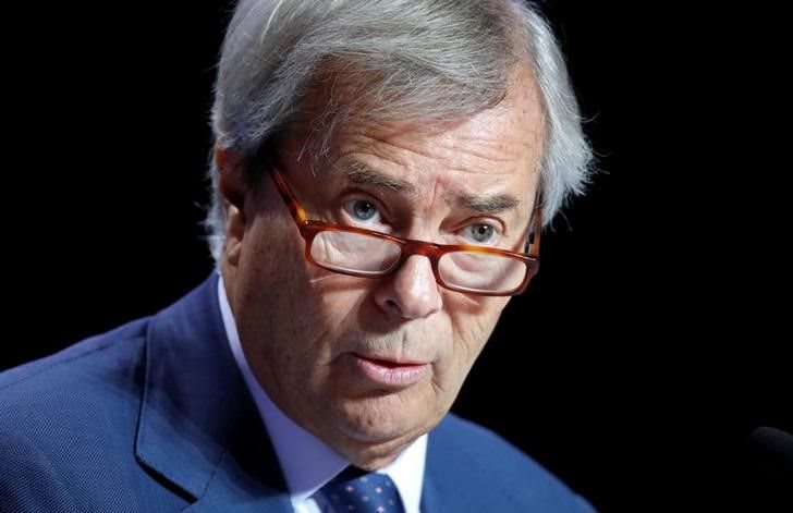 Vincent Bollore, Chairman of the Supervisory Board of media group Vivendi, speaks during the company's shareholders meeting in Paris, France, April 19, 2018. REUTERS/Charles Platiau