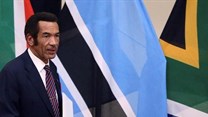 Botswana's former President Ian Khama returns to his seat after giving a speech during the Botswana-South Africa Bi-National Commission (BNC) in Pretoria, South Africa, 11 November 2016. Reuters/Siphiwe Sibeko