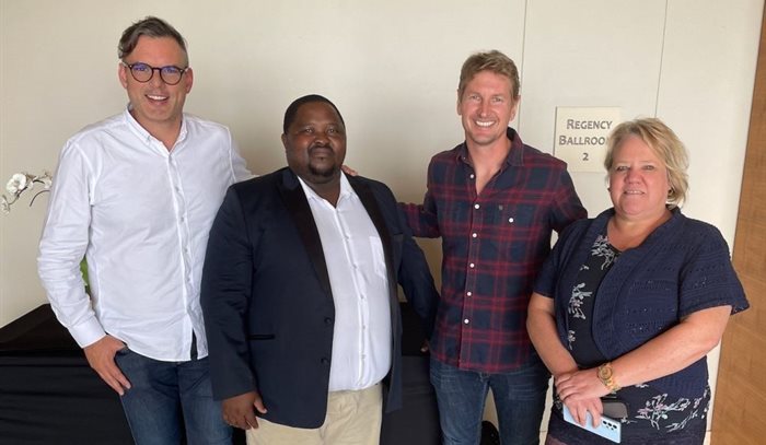 L-R: Gerjo Hoffman, CEO and co-founder of Open Access Energy; Bongani Mandla, director of electrotechnical services, George Municipality; Nicholas Rixon, COO of Open Access Energy; and Louise Botha, George Municipality electrotechnical services