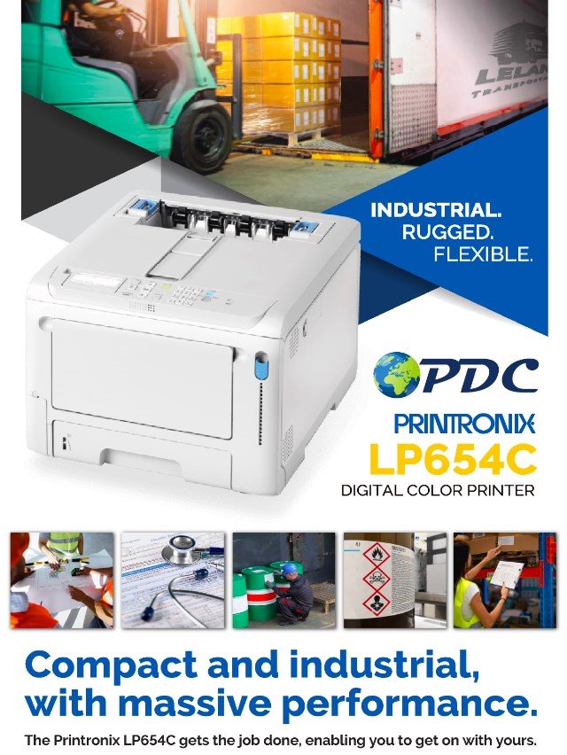 New Printronix industrial colour laser printer range LP654C